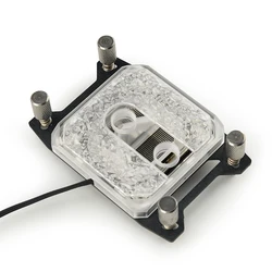 Syscooling Ice crystal CPU Water Block used for intel or AMD CPU socket Socket / ARGB Light Supports copper plate