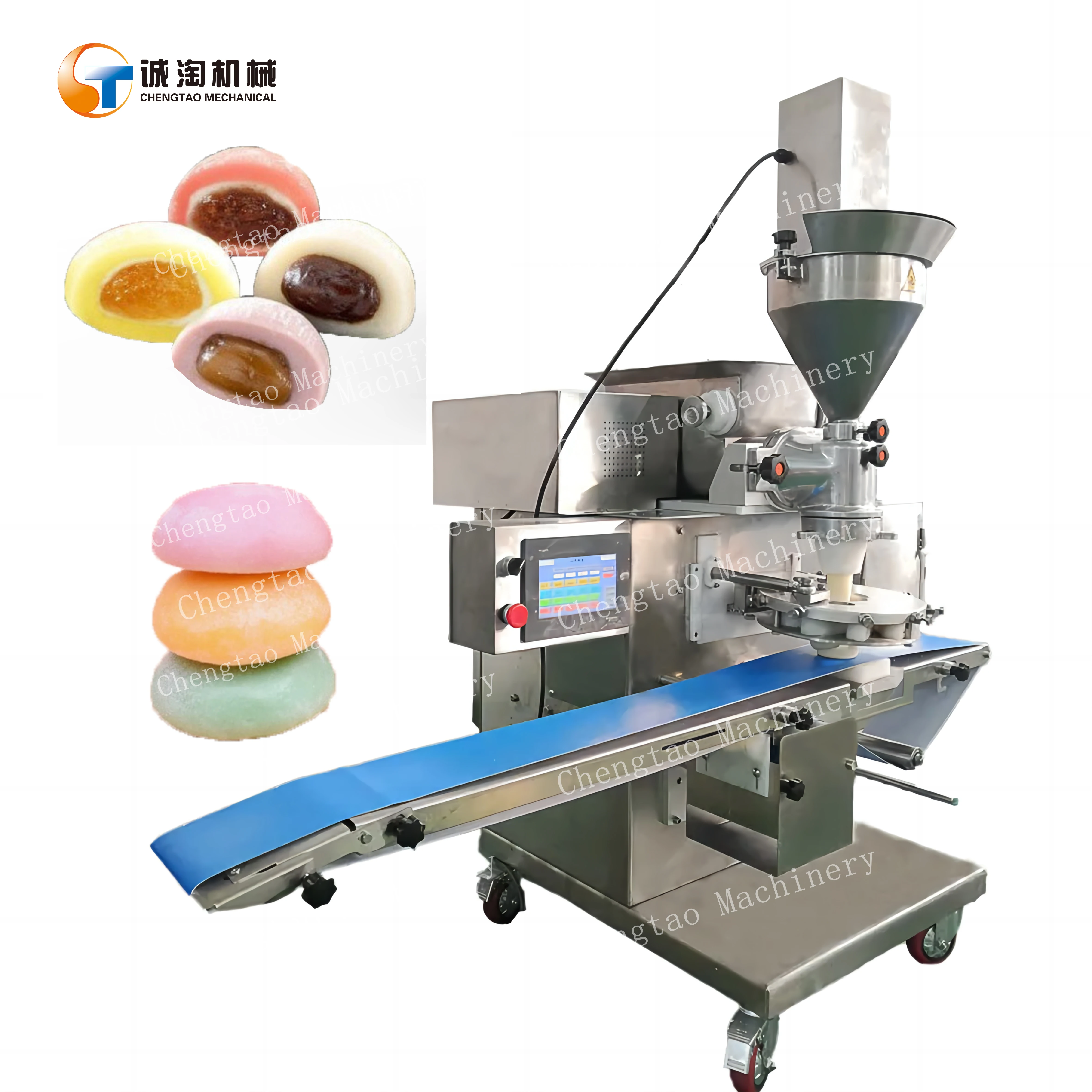 Chengtao Factory Supply Automatic Japanese Daifuku Mochi Maker Making Forming Machine Mini Ice Cream Mochi Making Mochi Machine