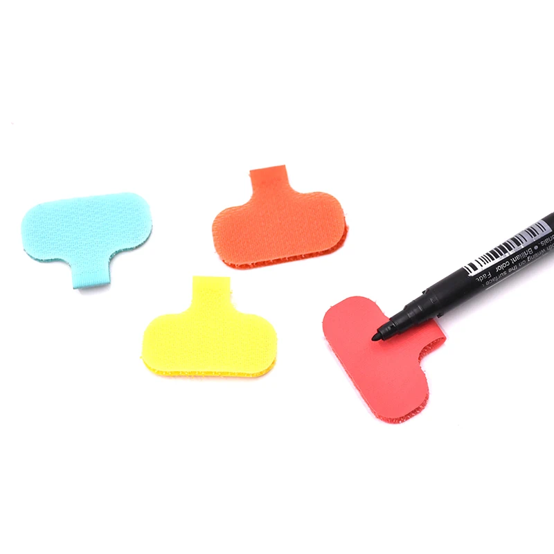 Multi-Color Writable Wire Cable Cord Labels Hook and Loop Cable Label Tags for Electronics Cable Management and Identification