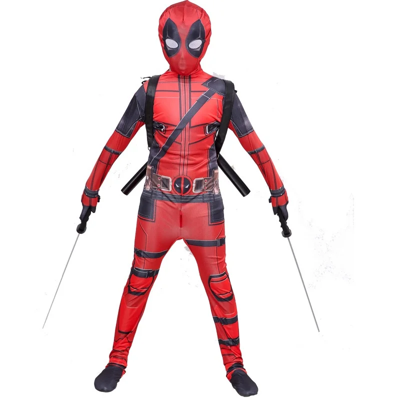 Boys Superhero DP Cosplay Zentai Bodysuit Kids Halloween Carnival Party Costumes
