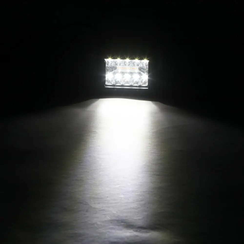 Hot Sale 3.5 Inch Cube Led Pods Light Flashing Colors White Amber Combo Driving Work Light 60W 12V 24V