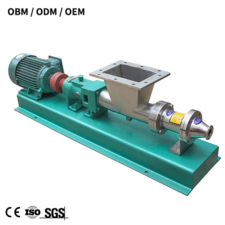 Mortar pump screw sludge cement drilling fluid mud open hopper concrete screw feeder pump for cement mud concrete