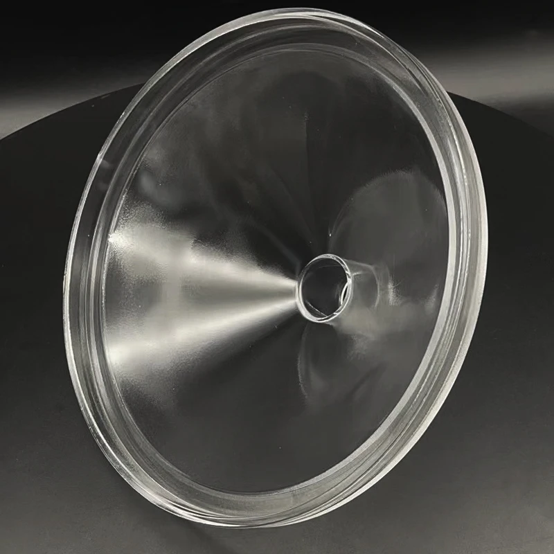 Customized CNC Clear Transparent Quartz Funnel