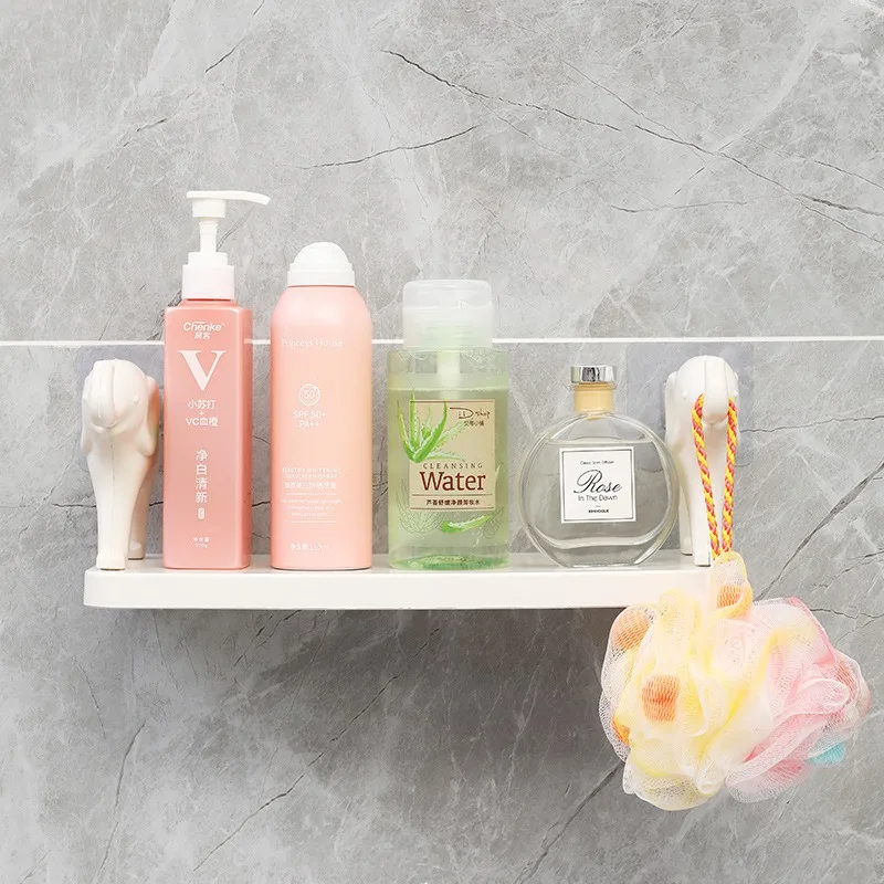 Cute Elephant Wall Mounted Storage Rack New Kitchen and Bathroom Draining Shelf Stylish Wall Shelves