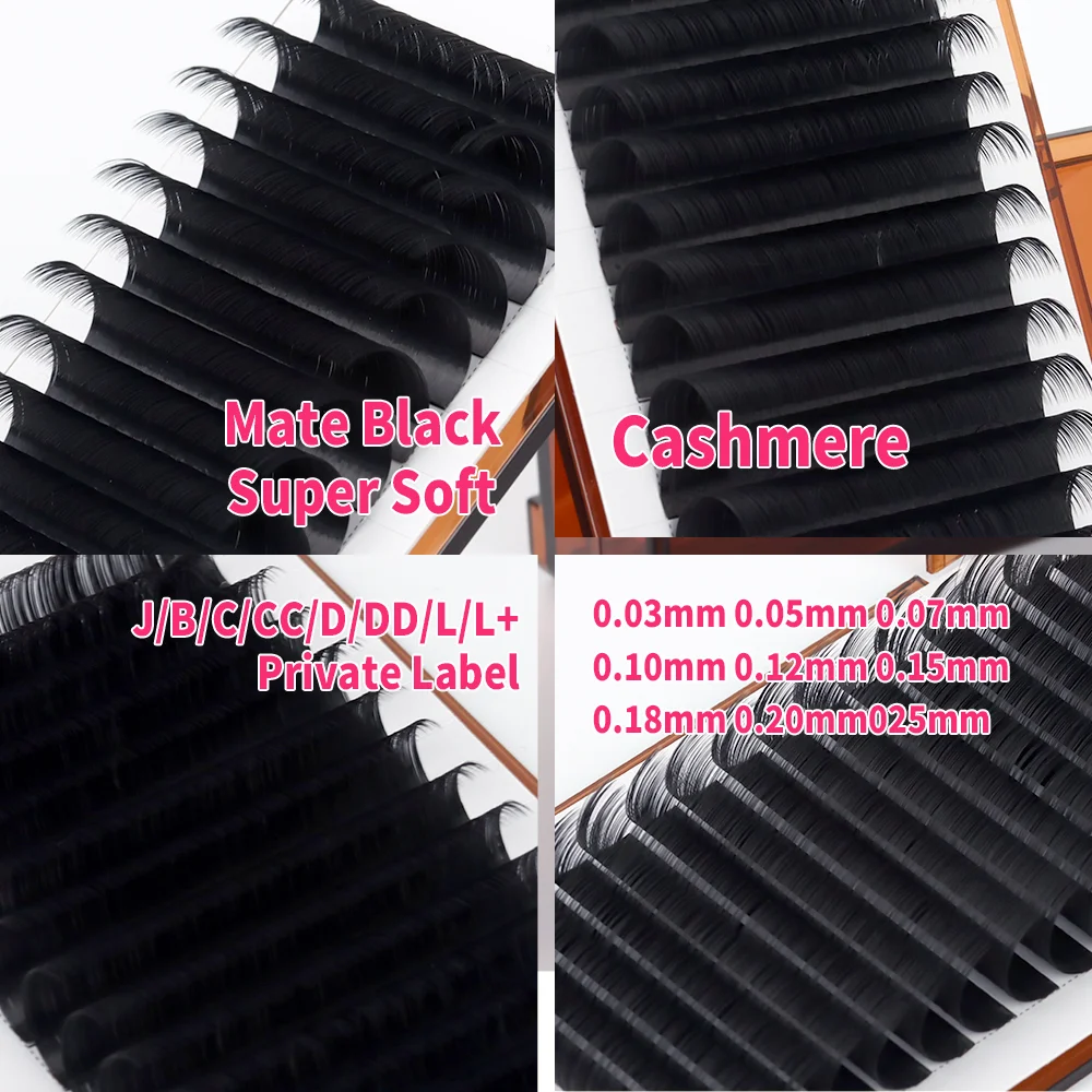 Professional Classic Lash Tray Siberian Individual Faux Mink Eyelash Extension Wholesale Volume Lash Extensions