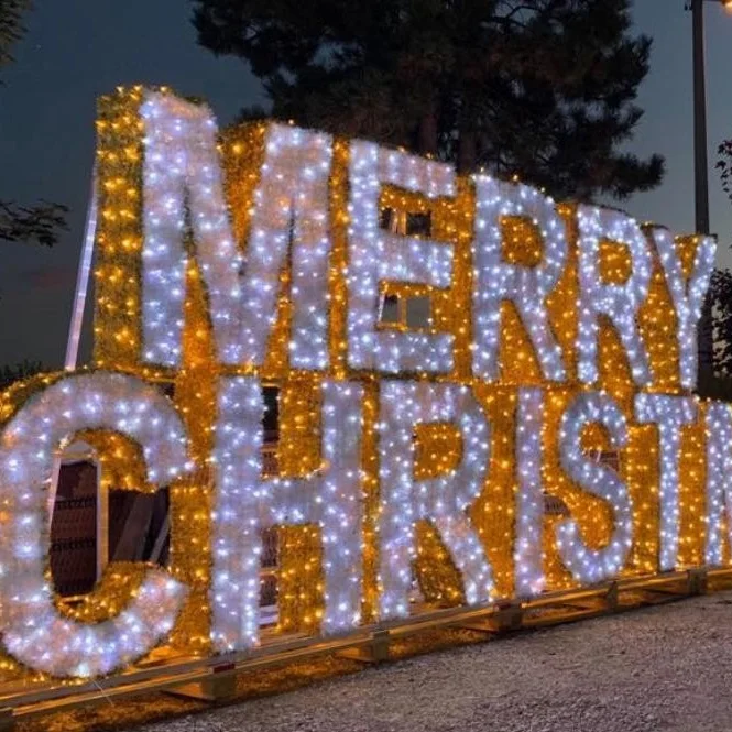 Большие рождественские украшения уличное гигантское рождественское освещение буква 2022 знаки мотив световая