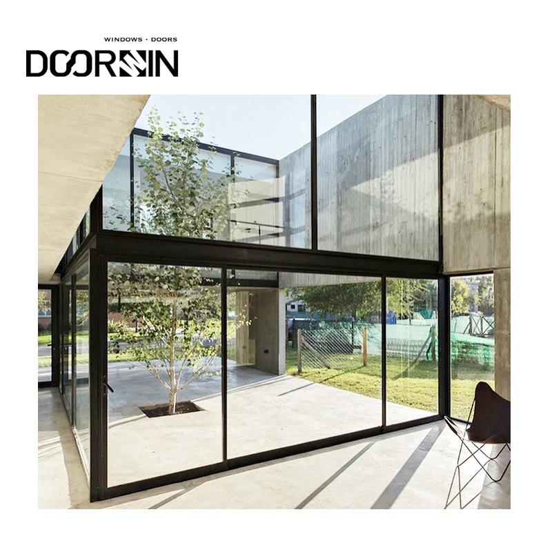 Ultra Large View Aluminum Fix Glass Windows For Houses Double Glazed Windproof Save Energy Panoramic Picture Windows