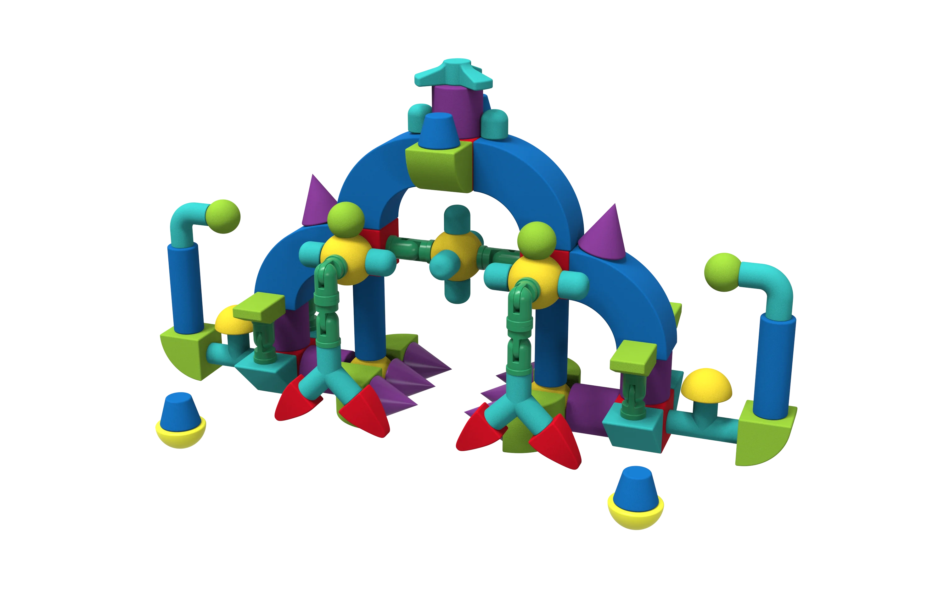 OEM Large Soft Stackable Eva Foam Blocks Gift Play Set For Kids Toddlers Preschool