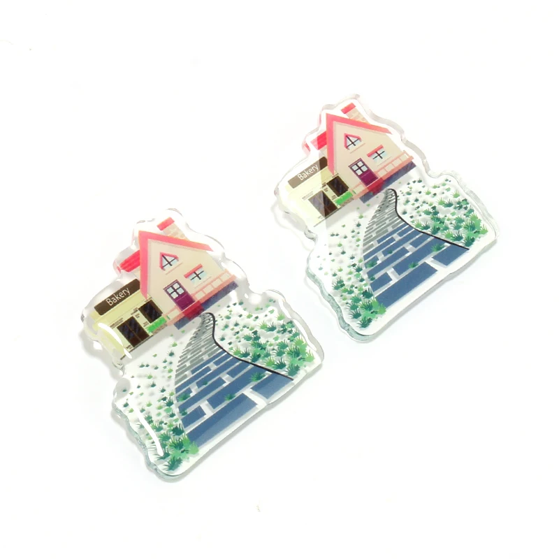 Customized Available Top Quality Lip Gloss Key Chain  Lighter Offset Printing Acrylic Keychain