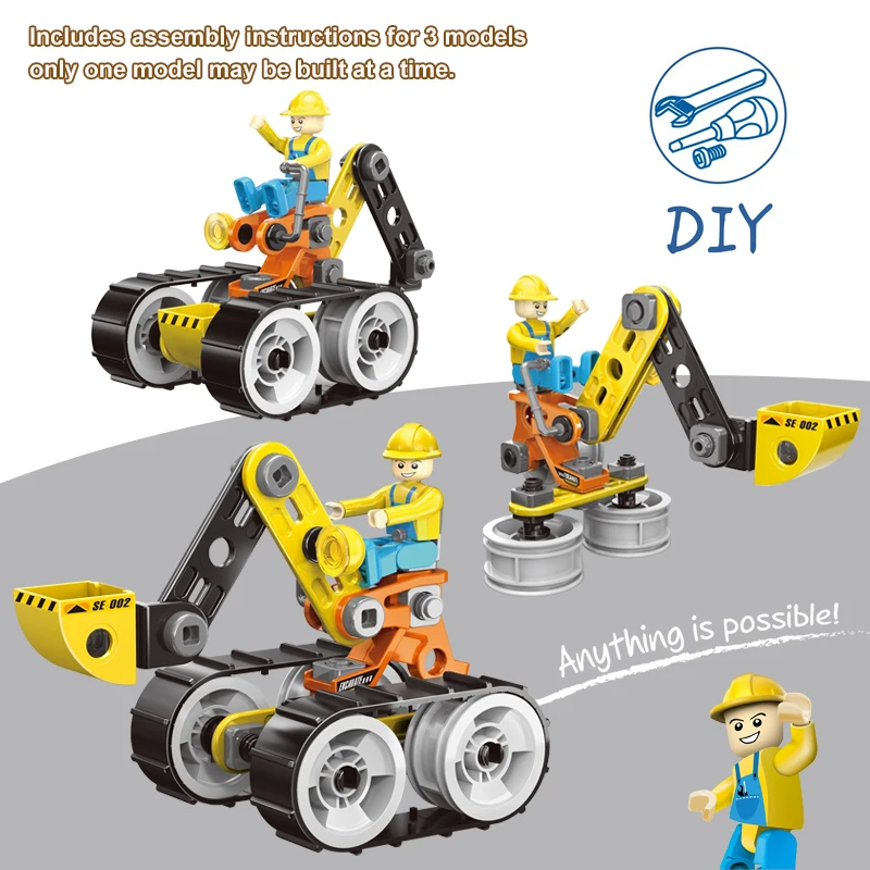 Creative Flexible DIY Game Plastic Assemble Block Model Toys Develop Science Kits Technology Learning Scientific Toy For Kid