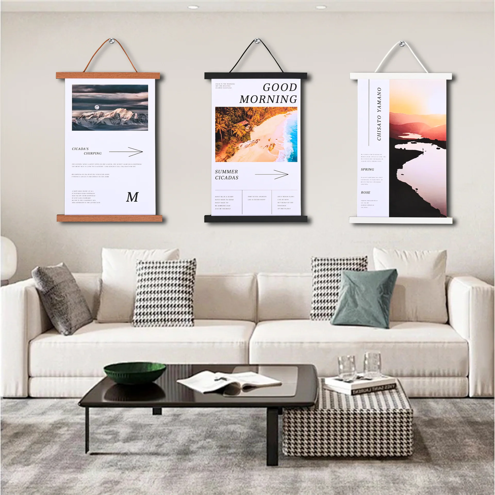 Diy Usage Wall Art Magnet Frames Pine Wood Hanger Magnetic Frame Poster Photos Scrolls Picture Canvas Prints Paintings Artwork