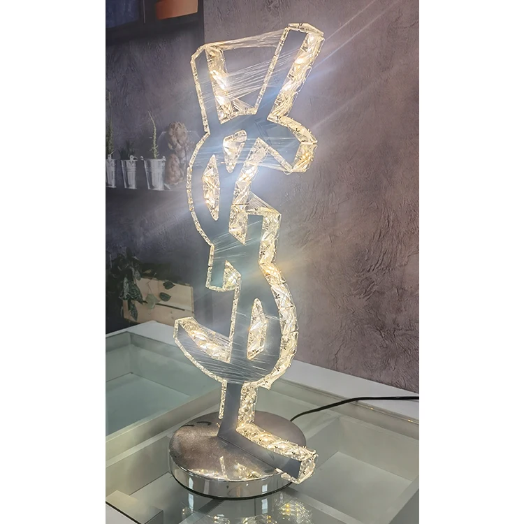 Hot Customized Sale Contemporary New Sublimation Table Lamp Modern Led Crystal Luxury Bedroom Lighting Portable Led Table Lamp