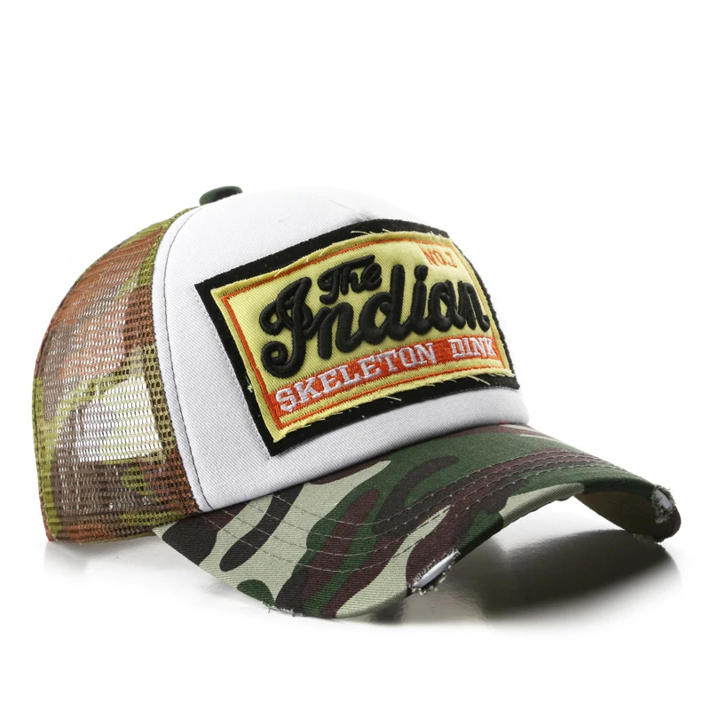 Trucker Hat Summer Mesh Cap with Adjustable Snapback Strap