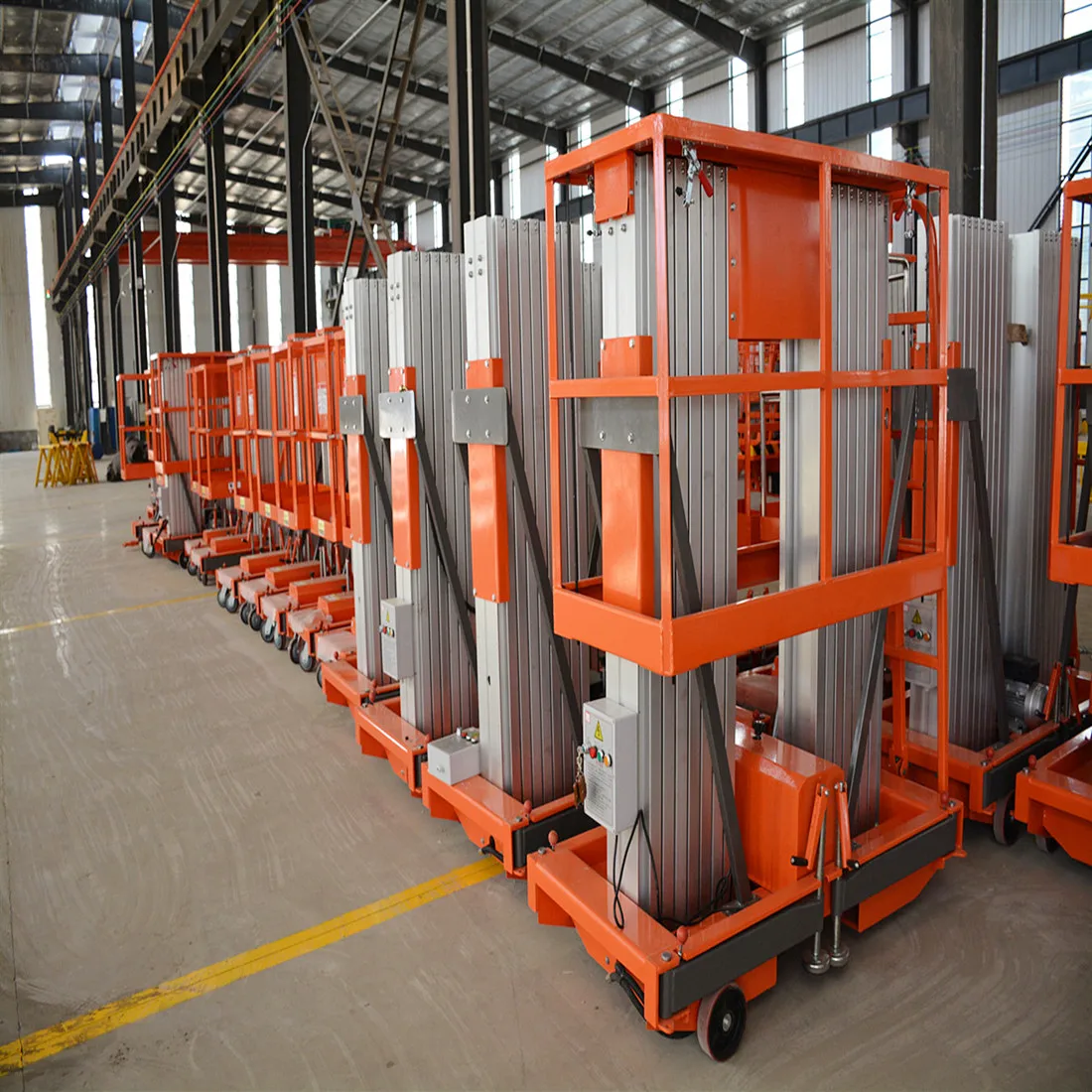 Mobile electric hydraulic aluminum vertical telescopic man lift