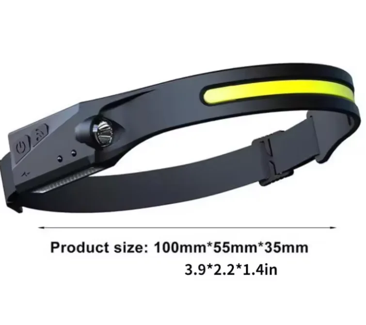 Hot Selling Induction Headlamp Cob Led Head Lamp With Usb Rechargeable Flashlight Head Torch 5 Lighting Modes Head Light