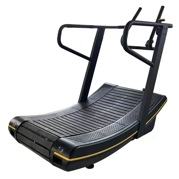 Indoor professional fitness multi-functional electric silent curved treadmill no electric treadmill machine