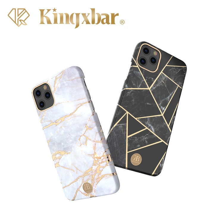 
Kingxbar Case For iPhone 11 12 PC Water transfer Phone Case Shockproof Protect Cover 2021 for iPhone X Xr Xs 7 8 pro max 