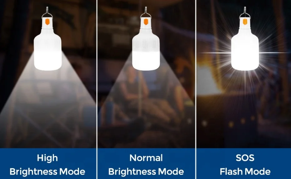 Solar Remote Control Induction Lamp Bulb Decorative Lamp Bulb For Camping Wireless Waterproof 80W Bulb Lamps