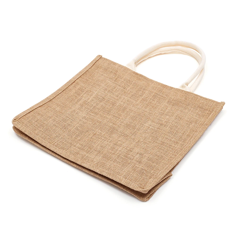Wholesale Eco-Friendly Materials Recycled 100% Jute Bags Blank Burlap Jute Tote Bags With Handles