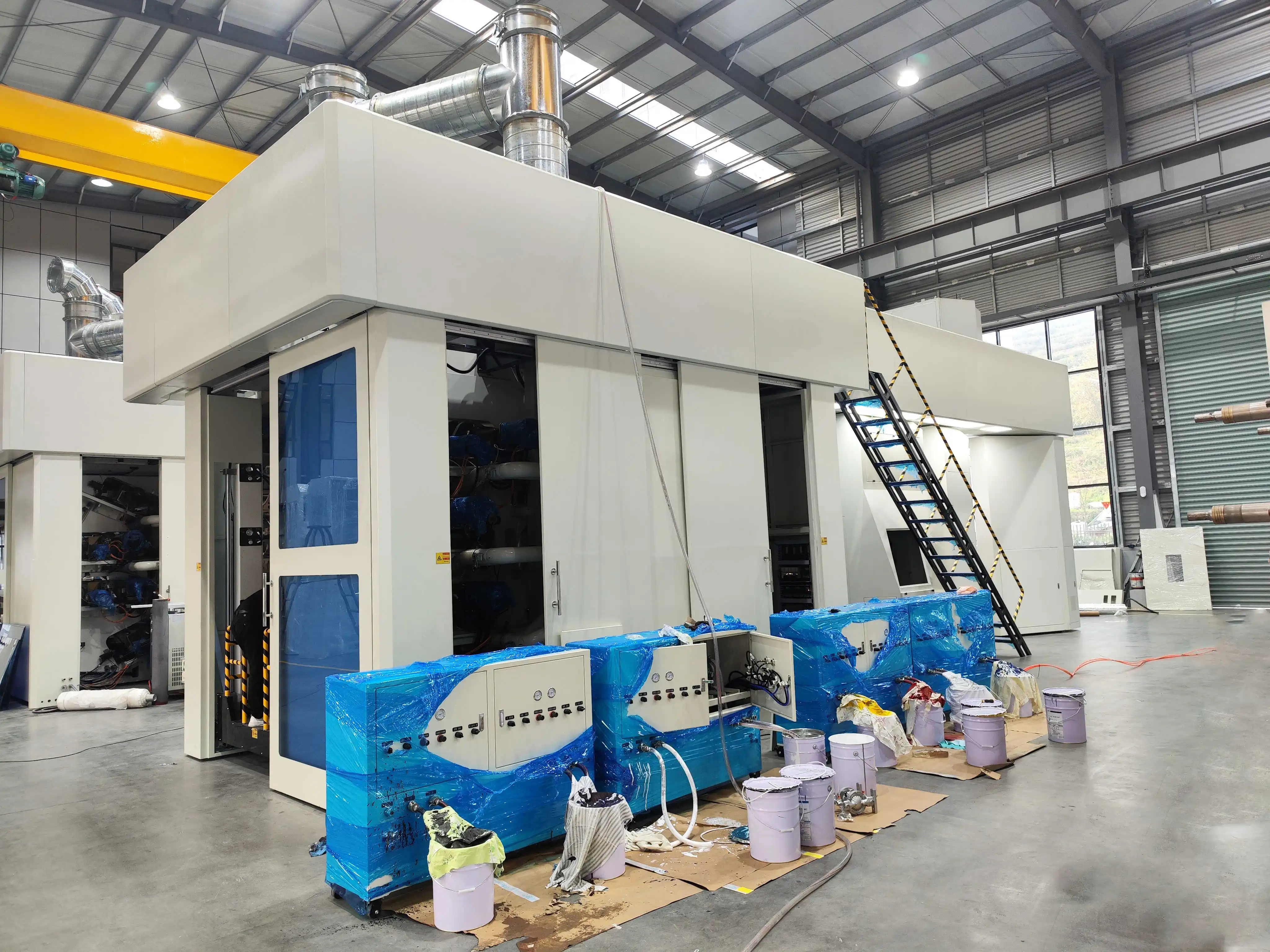 8 color flexographic CI Geaeless non-woven bag plastic film Flexographic printing press