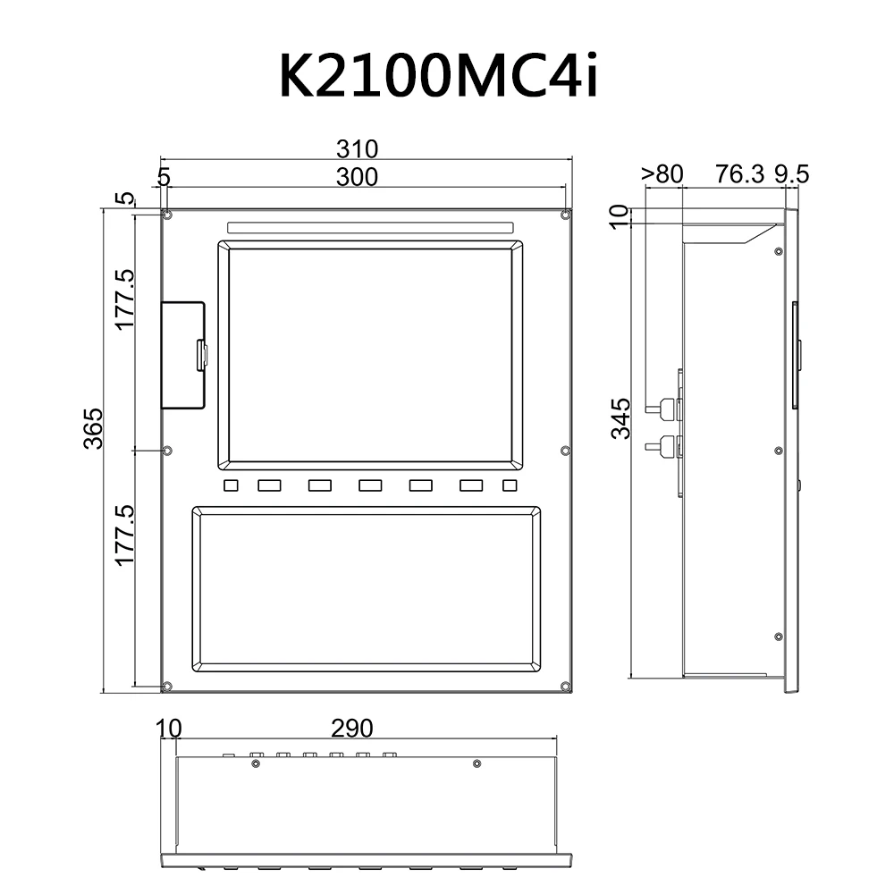 K2100MCi KND Serial servo bus KSSB CNC controller of milling machine Maximum number of axes 6 axis