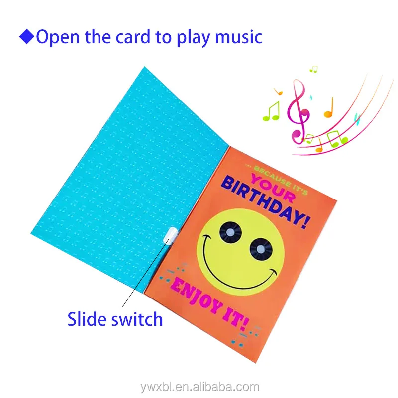 Wholesale Customize popular 30second musical audio birthday greeting cards with light for gift card