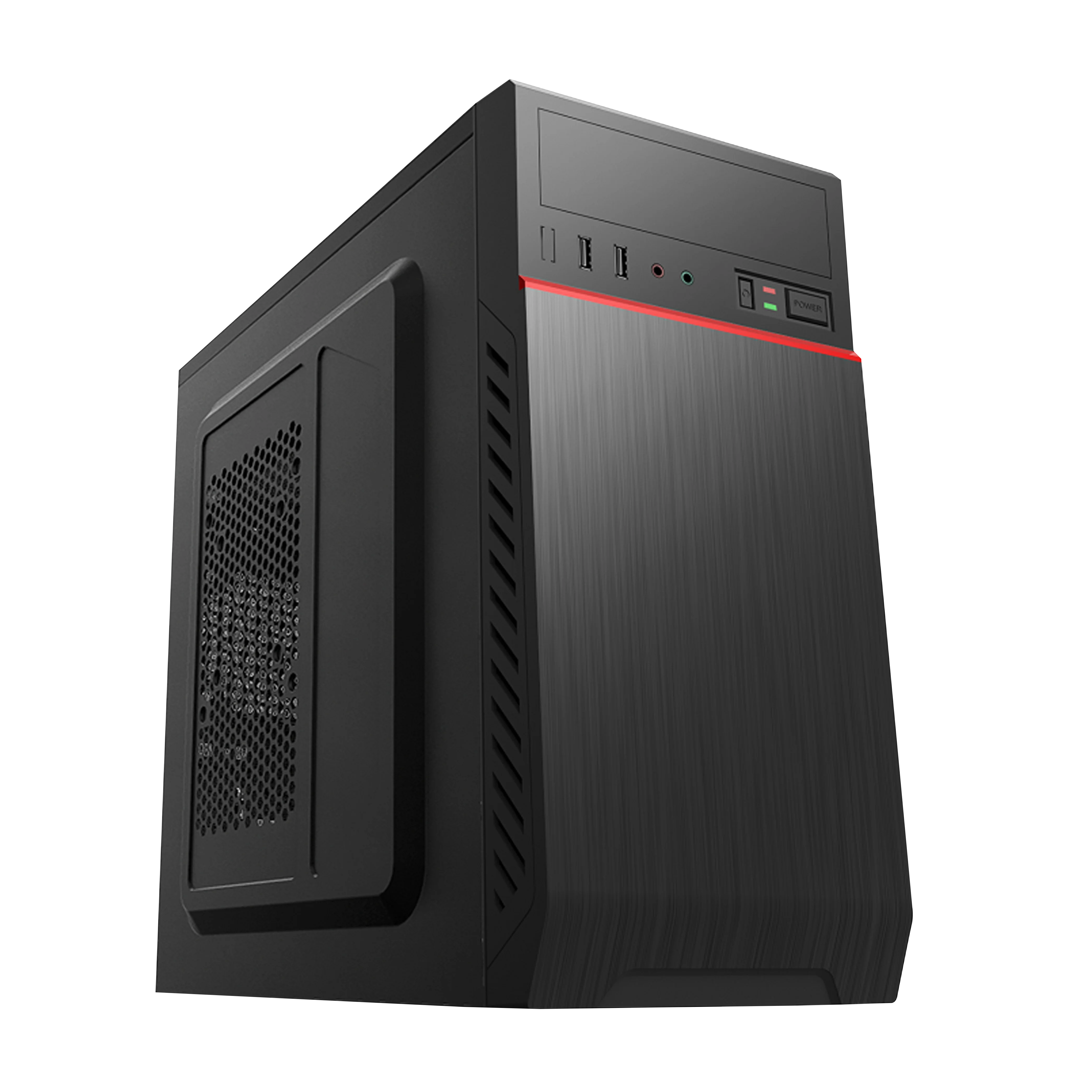 front panel production pc hardware full tower aluminium led micro computer atx case