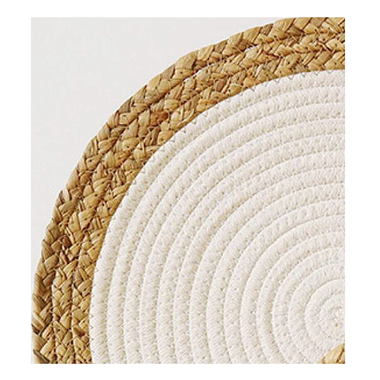 LISO Round Cotton Rope Woven Gourd Gras Coasters Insulation Place mat Non slip Home Table Linen Pad For Home Kitchen