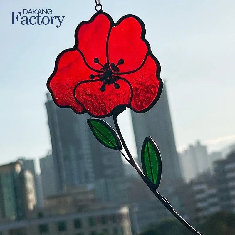 Artificial Flowers Mothers Day Gifts Sained Glass Sun Catcher Christmas Ornaments Luxury Home Decor Accessories