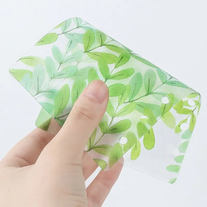 Plastic Matte Translucent Binder Tab Cards 6 Holes A6 A5 A4 Binder Index Dividers PVC Insertable Index Page planner