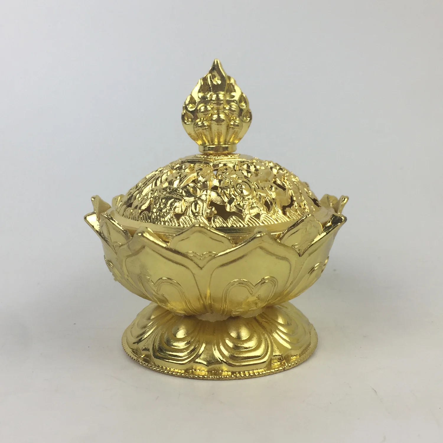 gold plated censer metal alloy incense burner