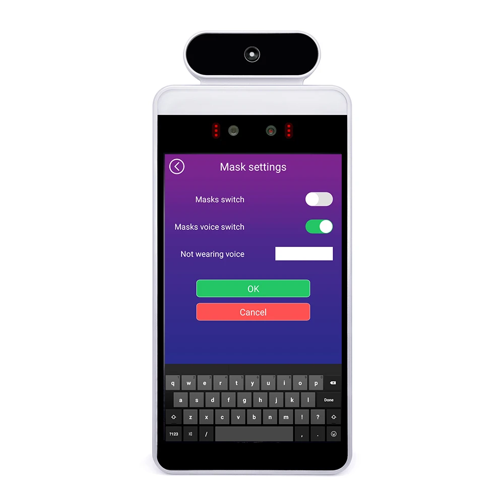 Киоск для измерения температуры с ручной дезинфекцией и распознаванием лица