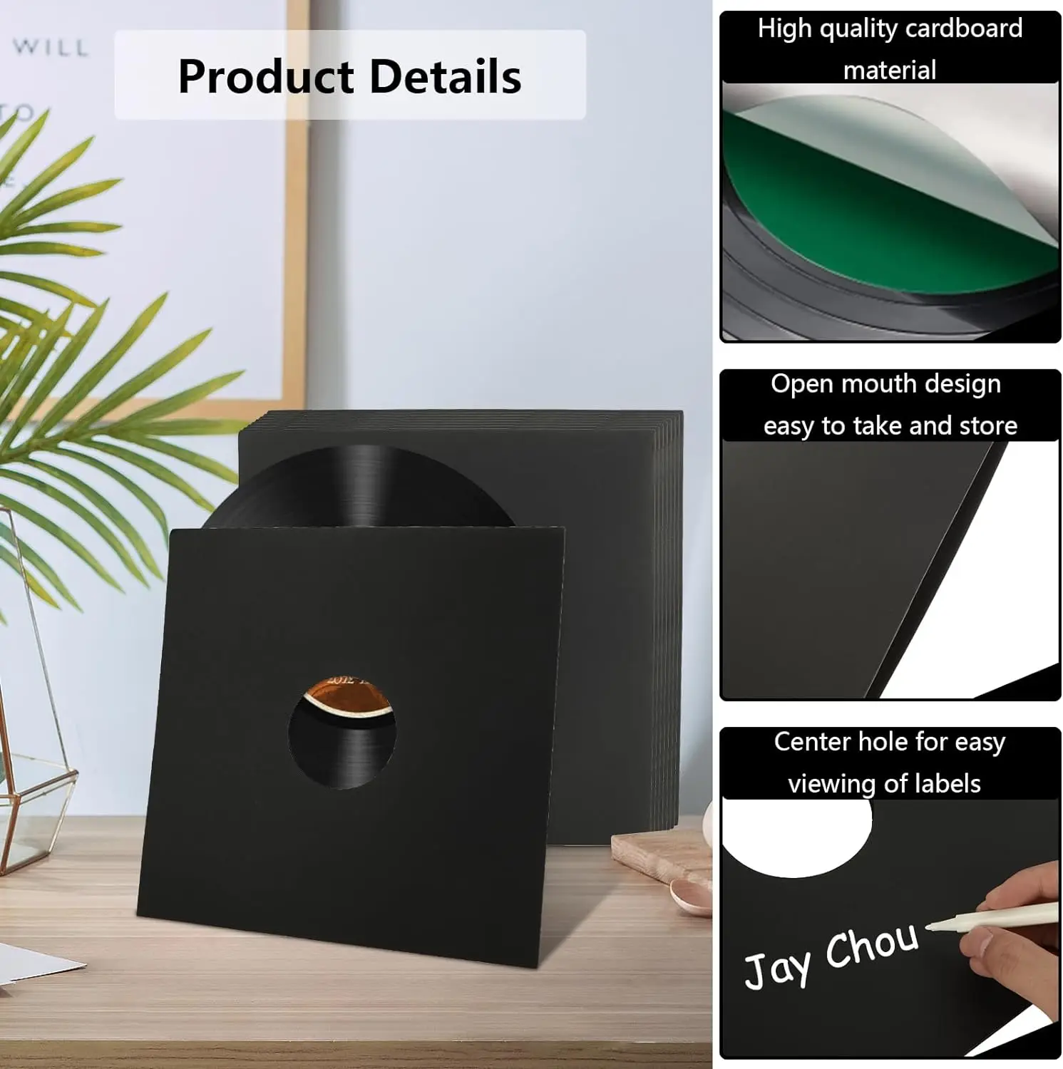 Vinyl Record Paper Sleeves Kraft Paper Covers Record LP Jackets for Vinyl Record
