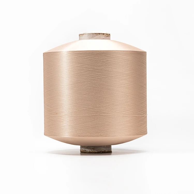 High Quality High Tenacity Professional supplier cheap 50D24F Dacron DTY elastic yarn dark green polyester yarn