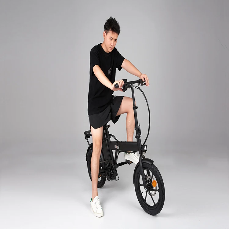 EU warehouse chinese cheap mini adult 16 inch foldable 250W 36V 7.5Ah dc motor two seats e-bikes hybrid other electric city bike