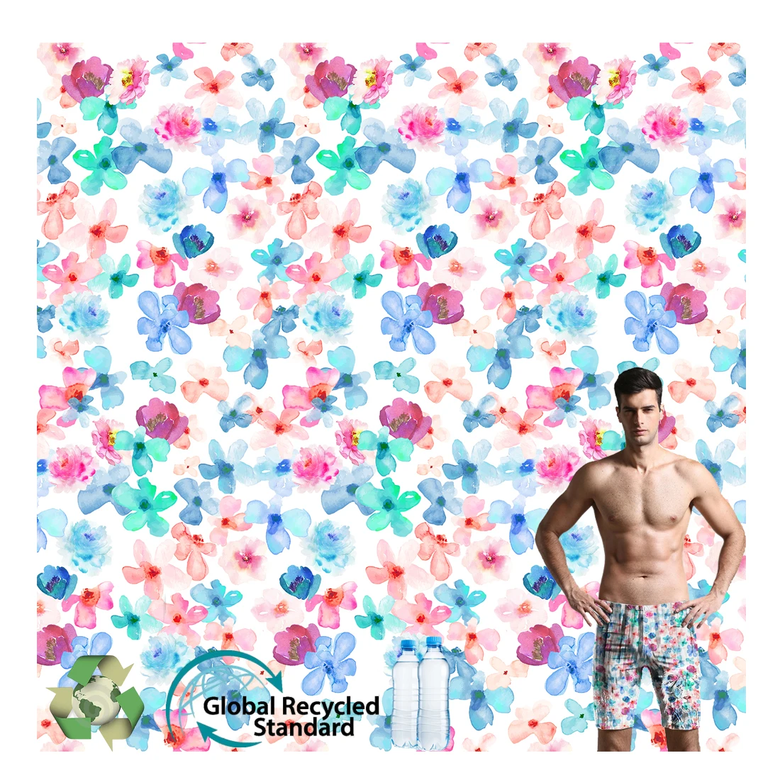 Hotsale Knit Jersey 100 Polyester Woven Microfiber Swim Trunk Fabric