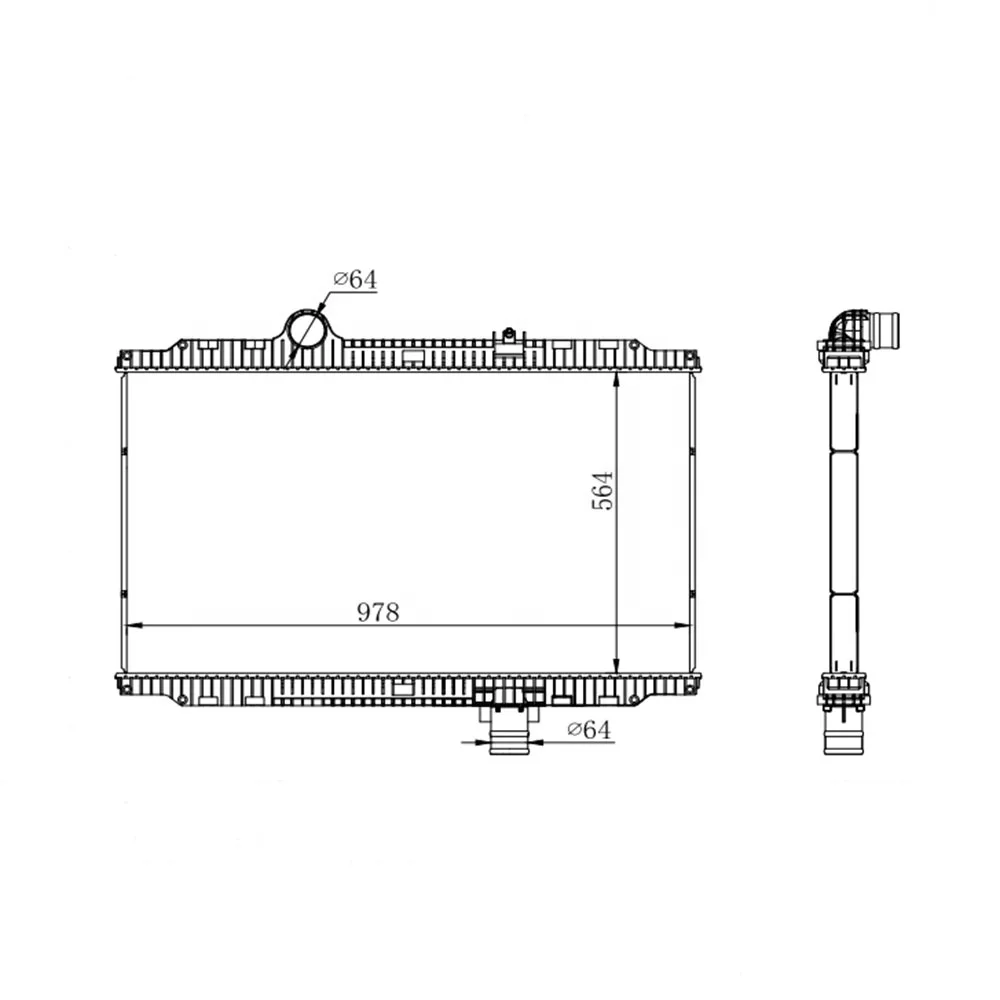 Radiator for Paccar Kenworth T170 Peterbilt 325 OEM BEHCH5408 peterbilt truck radiator