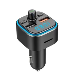 AGETUNR T32 Bluetooth V5.0 автомобильный комплект U диск/SD карта QC3.0 зарядное устройство Громкая связь стерео FM-передатчик MP3-плеер световой