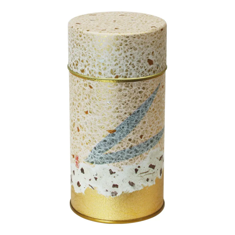 Reliable sufficiently airtight black metal large tea tin can