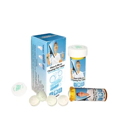 Custom OEM eco-friendly natural essential oil fizzy window mirror car glass cleaner effervescent cleaning tablet