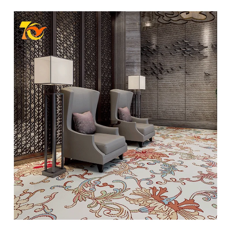 Hotel Equipment Wall To Wall 100% Nylon Printing Carpet Hotel  Living Room  Iranain  Floor Tiles Carpet Easy Install