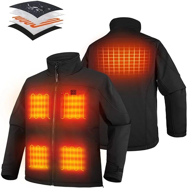 5V 7.4V 12V Best Winter Waterproof Battery Powered Heating USB Electric Motorcycle Heated Jacket for Work