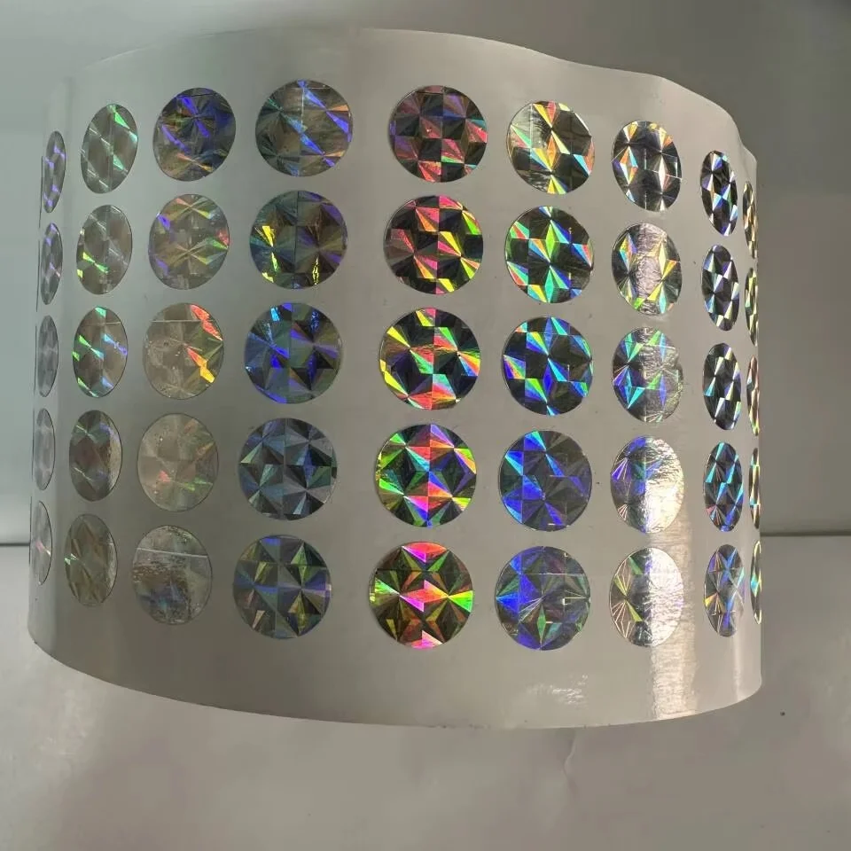 Free Design Custom 2D Laser Hologram Sticker Labels Strong Colorful Industrial Strong Anticounterfeiting Holographic Label
