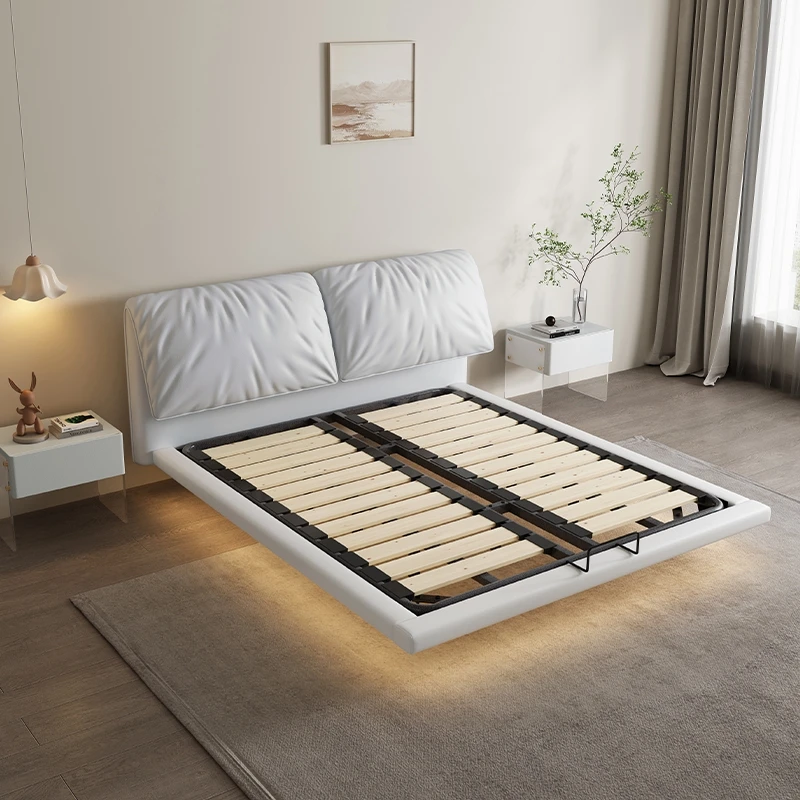 Modern Design Suspended Bed 1.5m or 1.8m Master Bed Luxury Bedroom Furniture Set King Size Double Bed