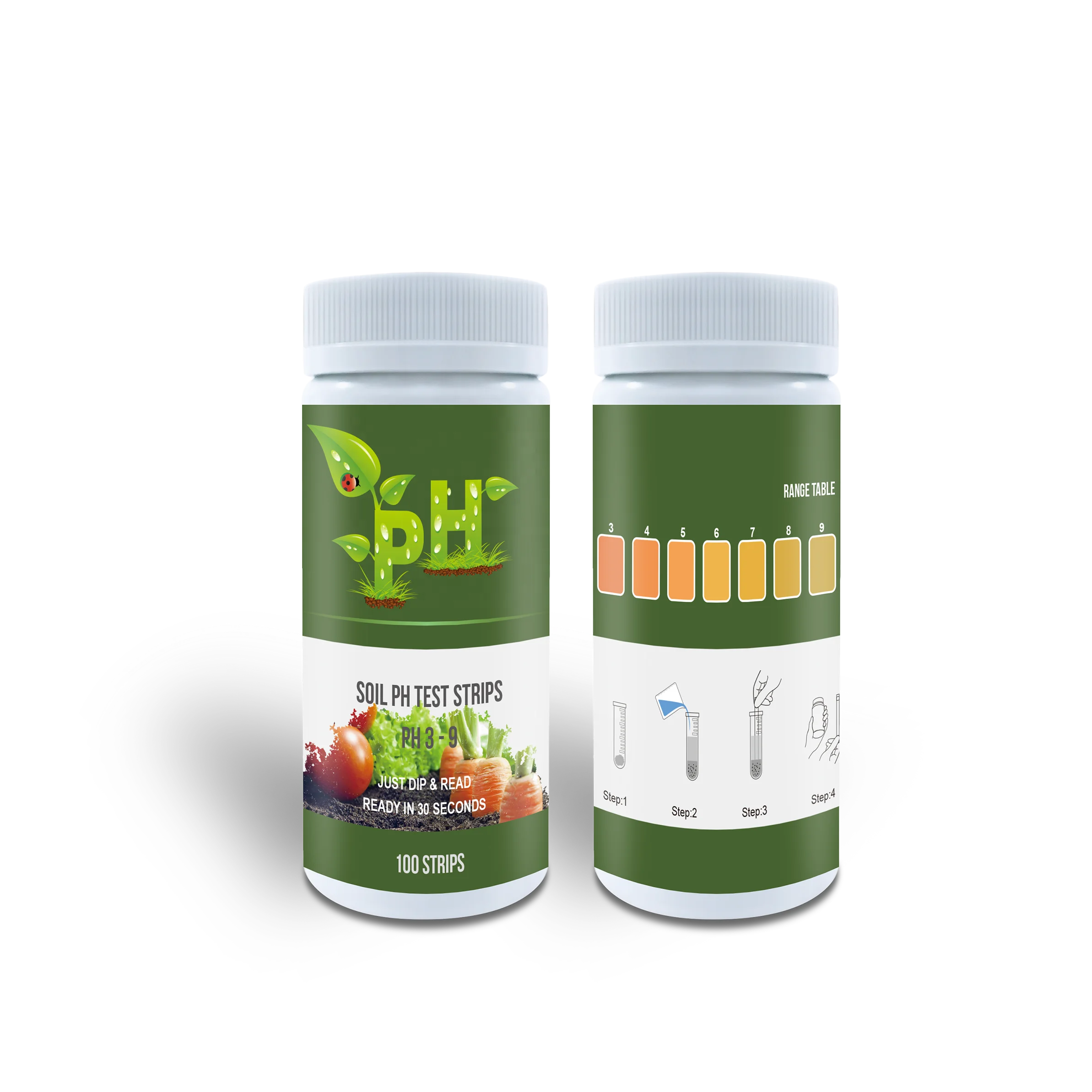 Golden Supplier China Factory Soil Ph Test reagent Strips pH 3-9 test strips