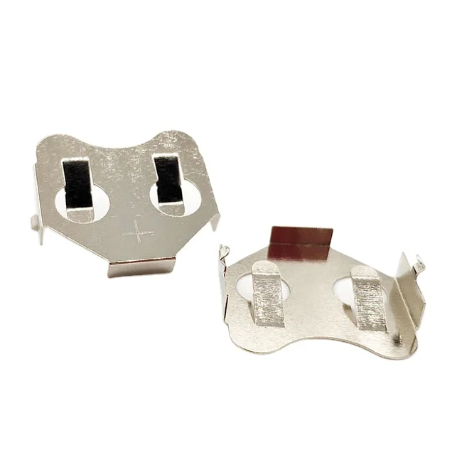 3V Through hole Stamping Metal Holder for CR2477 Battery