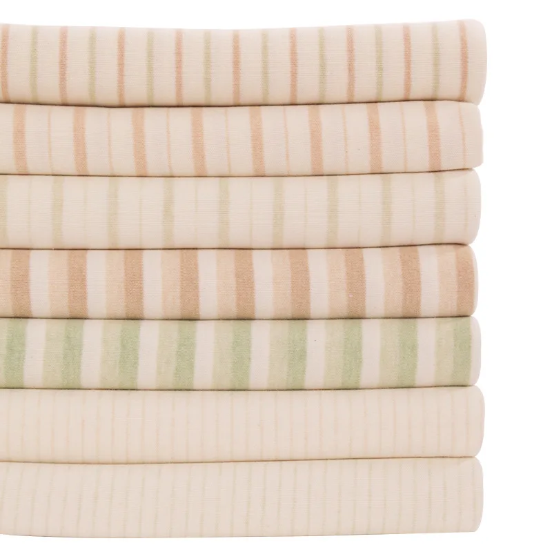 
 В наличии Высококачественная 100% Органическая хлопковая двухсторонняя полосатая ткань типа А для малышей  