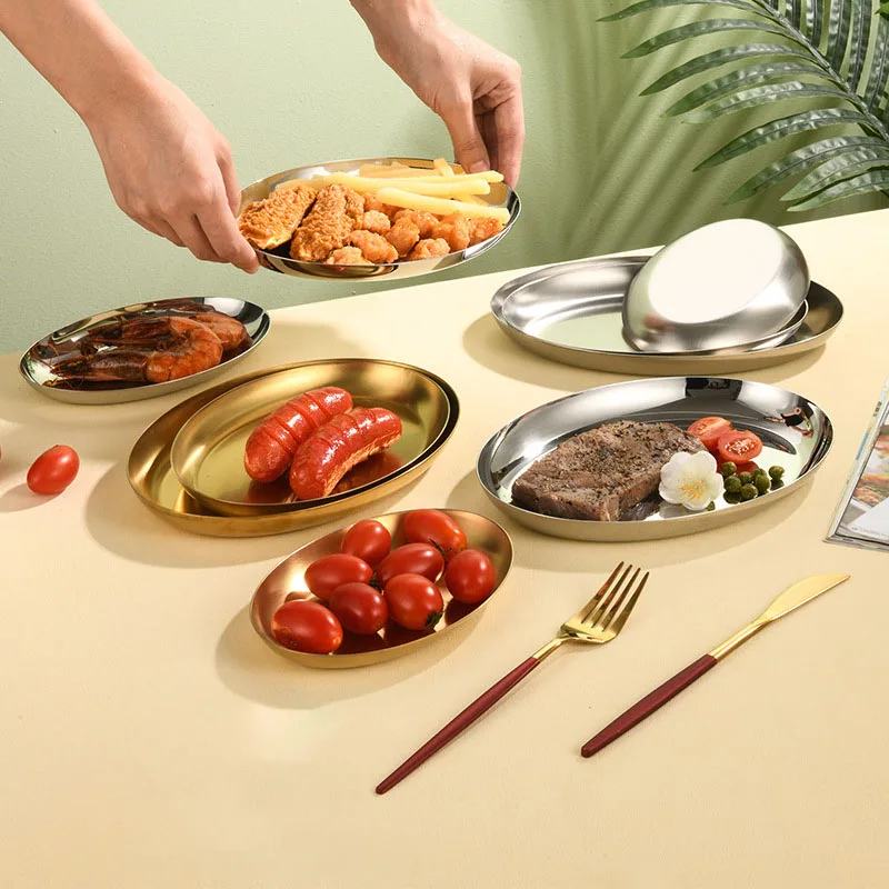 Convenient dinner plates wholesale food serving plate dish practical Egg Shape Plate Dishes