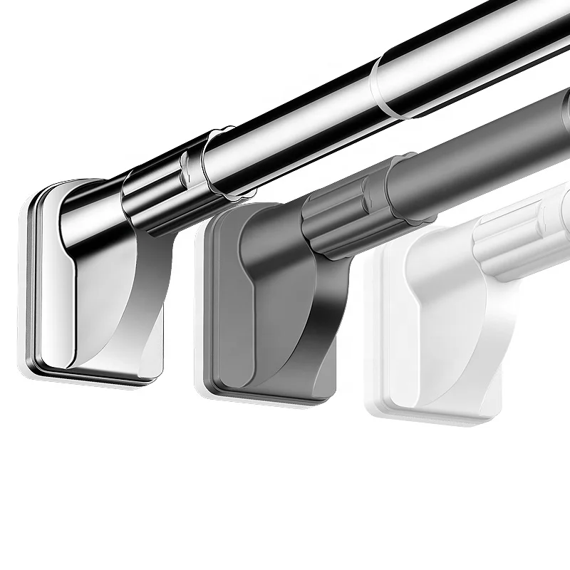 Factory Price Adjustable Decorated Hardware Curtain Rod Short Laundry Poles for Wardrobe