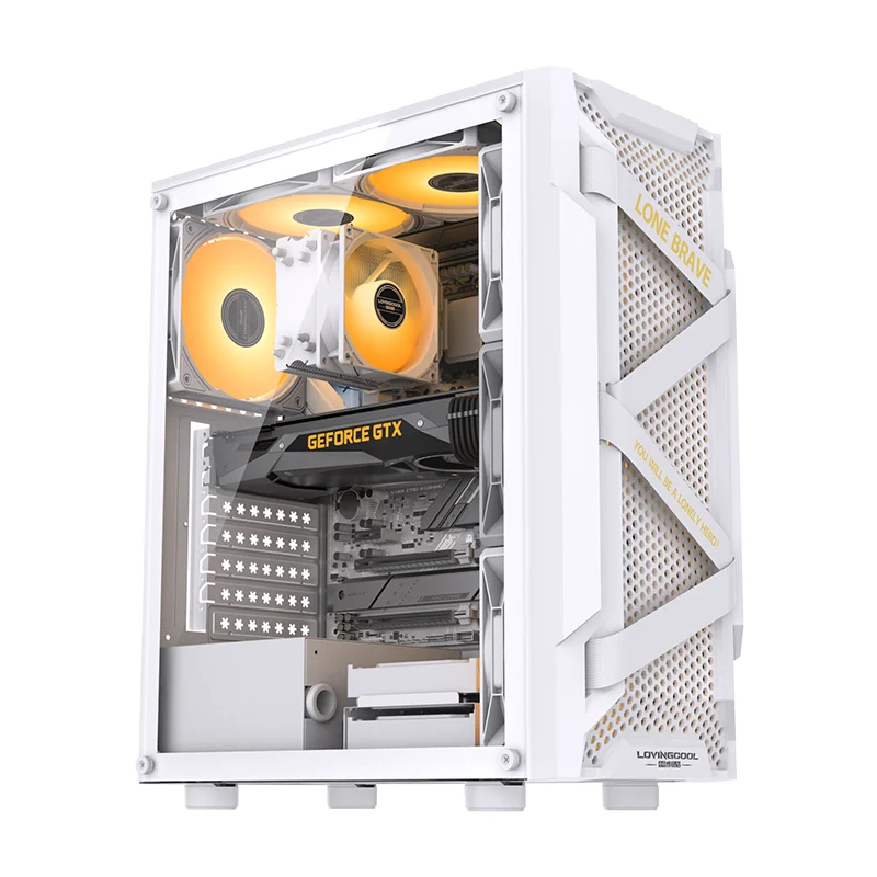 LOVINGCOOL высококачественный игровой чехол Mid Tower для ПК черный корпус шкаф компьютера ATX корпуса